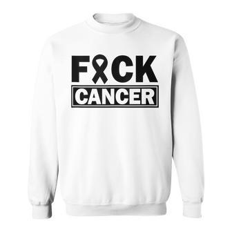 Fuck Cancer Ribbon Cute Cancer Sucks Strong Fighter Sweatshirt - Monsterry AU