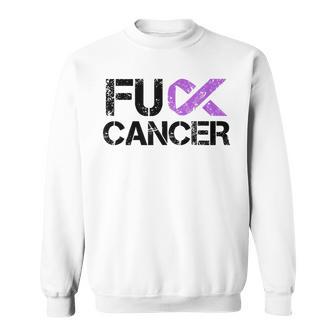 Fuck Hodgkins Lymphona Fuck Cancer Ribbon Sweatshirt - Monsterry