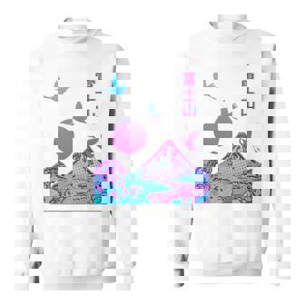 Fuji Yama Japón Otaku Kanji Garzas Japonesas Rising Pink Sun Sin Mangas Camisa de entrenamiento - Regaloses