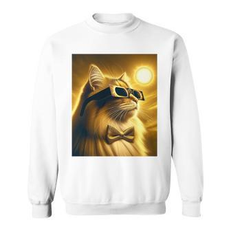 Cat Total Solar Eclipse 2024 Kitten Totality Sweatshirt - Monsterry AU
