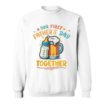 Dad And Son Our First Fathers Day Together 2024 Baby Sweatshirt - Thegiftio UK