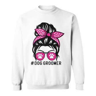 Dog Groomer Grooming Pet Stylist Lady Sweatshirt - Thegiftio UK