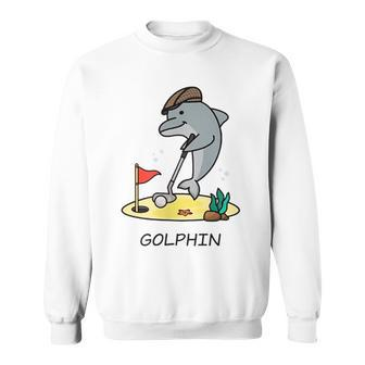 Golphin's Cool Dolphin Quote Golf Sweatshirt - Monsterry CA