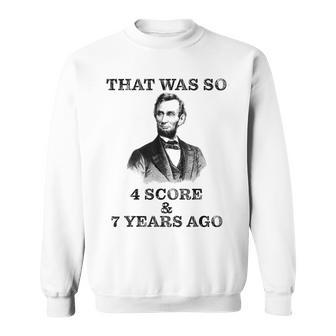 Hipster Abe Lincoln Vintage Style Distressed T Sweatshirt - Monsterry AU