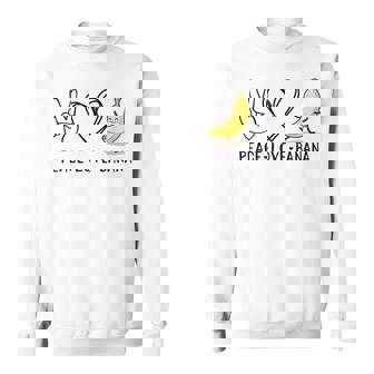 Love Bananas Cute Banana Peace Love Banana Sweatshirt | Seseable FR