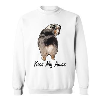 Miniature Australian Shepherd Kiss My Auss Mini Aussie Sweatshirt - Monsterry UK