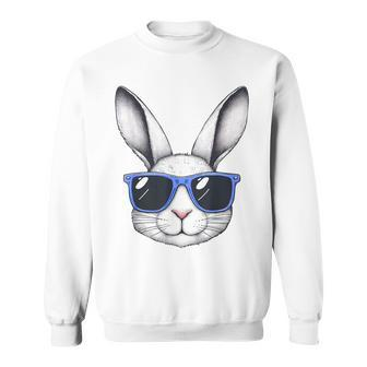 Rabbit Bunny Face Sunglasses Easter For Boys Men Sweatshirt | Mazezy