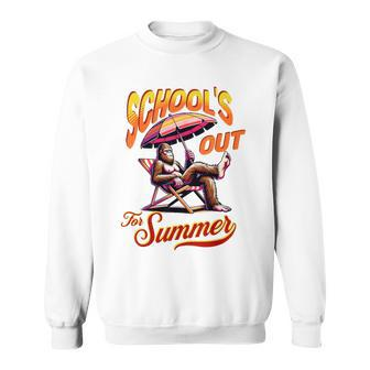 Retro Beach Schools Out For Summer Sweatshirt - Monsterry