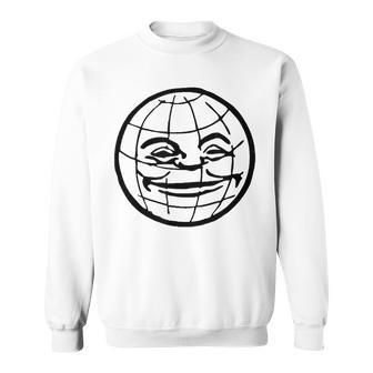 Smiling Globe Nerd Geek Graphic Sweatshirt - Thegiftio UK