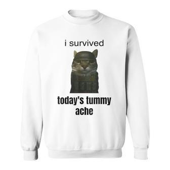 I Survived Today's Tummy Ache Sweatshirt - Seseable