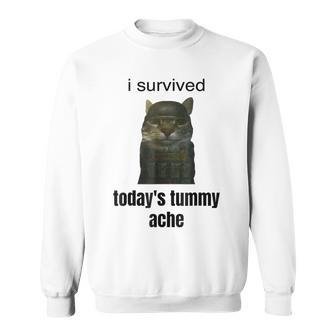 I Survived Today's Tummy Ache Sweatshirt - Monsterry UK