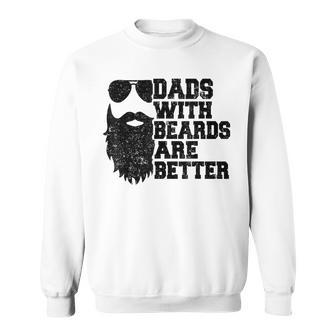 Vintage Dads With Beards Are Better Happy Father's Day Sweatshirt - Thegiftio UK