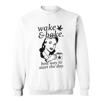 Wake And Bake Marijuana Weed Sweatshirt - Monsterry AU