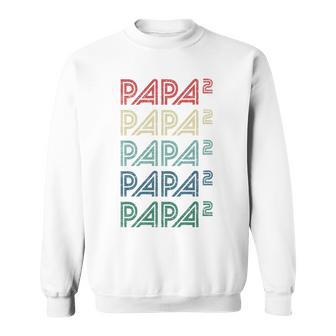 Für Papa Zur Geburt Zweites Kind Papa Hoch 2 Sweatshirt - Geschenkecke