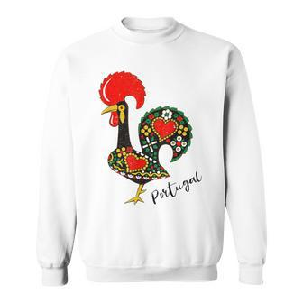 Galo De Barcelos Portuguese Rooster Sweatshirt - Monsterry