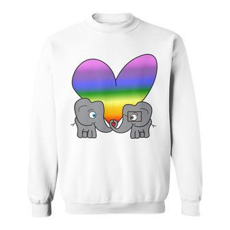 Gayday Pride Lgbtq Lesbian Gay Bi Trans Queer Love Elephants Sweatshirt - Monsterry UK