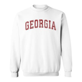 Georgia Ga Vintage Athletic Sports Red Style Sweatshirt - Monsterry DE