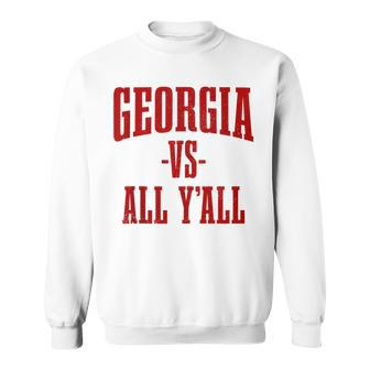 Georgia Vs All Y'all The Peach State Vintage Pride Sweatshirt - Thegiftio UK