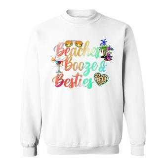 Girls Trip Girls Weekend Friends Beaches Booze & Besties Sweatshirt - Monsterry UK