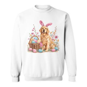 Golden Retriever Easter Golden Retriever Eggs Basket Bunny Sweatshirt - Seseable