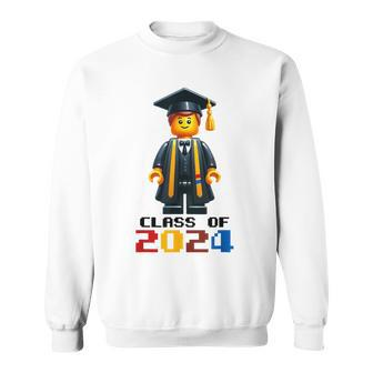 Graduation Class Of 2024 Bricks Building Master Builder Sweatshirt - Seseable