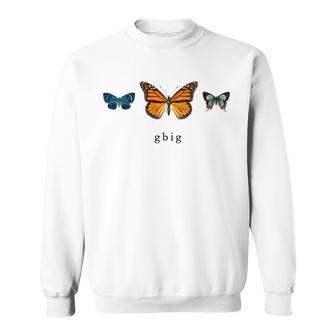 Grand Big G-Big Pledge Rush Sorority Vintage Butterflies Sweatshirt - Monsterry UK