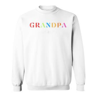 Grandpa Est 2024 First Time Grandpa Father's Day Sweatshirt - Seseable