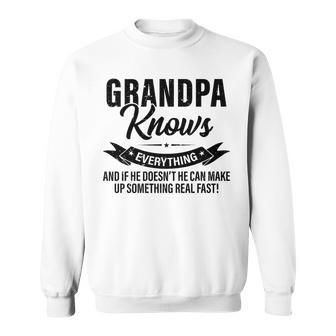 Grandpa Knows Everything Vintage Father's Day Grandpa Sweatshirt - Thegiftio UK