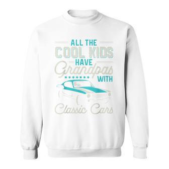 Grandpas With Classic Cars Vintage Car Enthusiast Sweatshirt - Monsterry UK