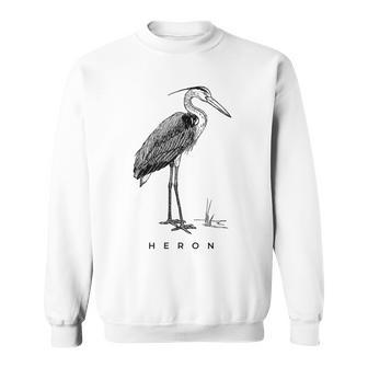 Great Blue Heron Bird Birdwatcher Sweatshirt - Monsterry