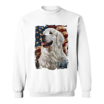 Great Pyrenees American Flag Sweatshirt - Monsterry UK