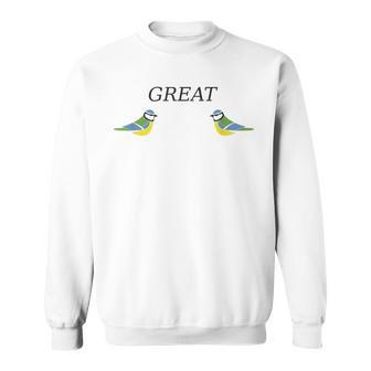 Great Tits Black Text Sweatshirt - Thegiftio UK
