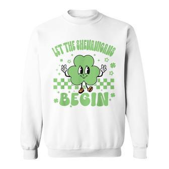 Groovy Let The Shenanigans Begin St Patricks Day Lucky Sweatshirt - Monsterry