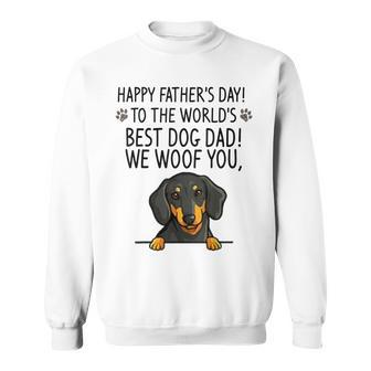 Happy Father's Day To The World's Best Dog Dad We Woof You Sweatshirt - Thegiftio UK