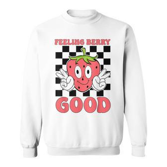 Happy Feeling Berry Good Toddler Cute Strawberry Fruit Lover Sweatshirt - Thegiftio UK