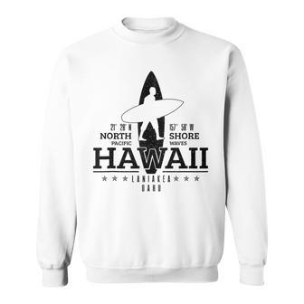 Hawaii Surfing Uaho Beach North Shore Surf Surfer Sweatshirt - Monsterry