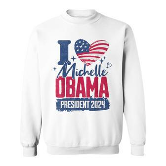 I Heart Michelle Obama 2024 For President Retro Election Sweatshirt | Mazezy