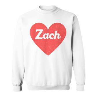 I Heart Zach First Names And Hearts I Love Zach Sweatshirt - Monsterry