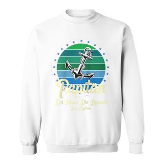 Herren Papitänatertag Bester Papa Anker Norden Kapitänater Papi Raglan Sweatshirt - Geschenkecke