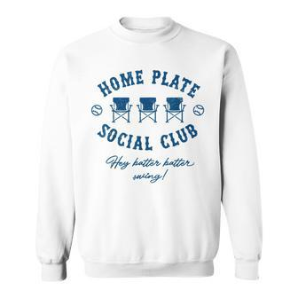 Home Plate Social Club Hey Batter Batter Swing Baseball Sweatshirt | Mazezy