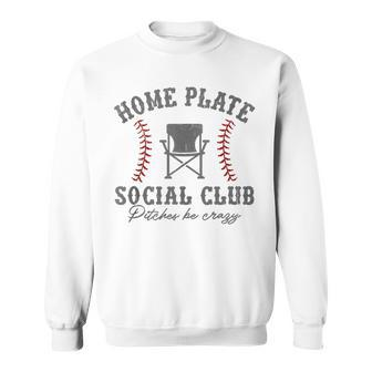 Home Plate Social Club Pitches Be Crazy Baseball Sweatshirt - Thegiftio UK