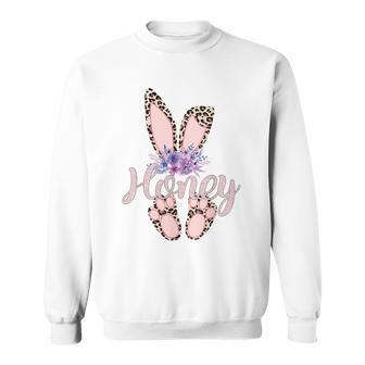 Honey Easter Bunny-Cheetah Leopard Print-Mother's Day Sweatshirt - Monsterry AU