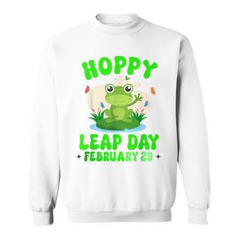 Hoppy Leap Day February 29 Leap Year Birthday Frog Sweatshirt | Mazezy
