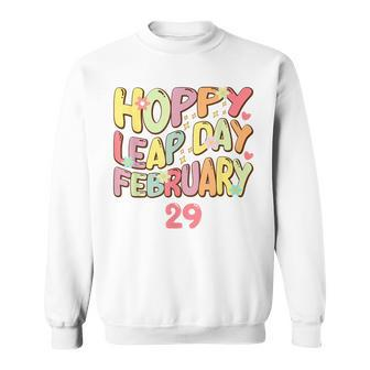 Hoppy Leap Year February 29 2024 Groovy Sweatshirt | Seseable UK