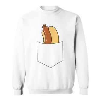 Hotdog In A Pocket Love Hotdog Pocket Hot Dog Sweatshirt - Monsterry CA