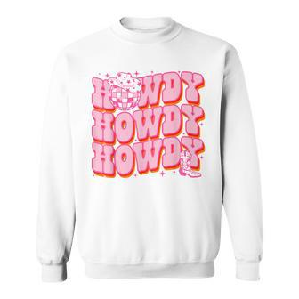 Howdy Southern Western Country Rodeo Pink Cowgirl Women Sweatshirt | Mazezy UK