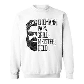 Husann Papa Grillmeister Held Griller Dad Grandpa Gray S Sweatshirt - Geschenkecke