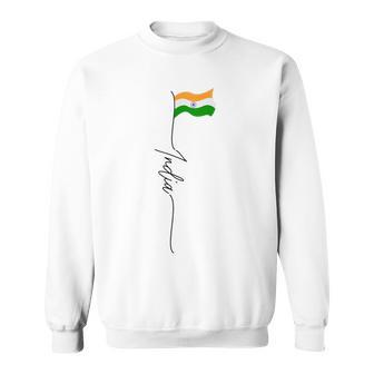 India Indian Flag Indian Pride India Vintage Patriotic Sweatshirt - Monsterry AU