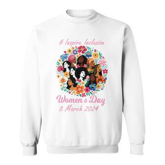 International Women's Day 2024 Inspired For Inclusion 8 Sweatshirt | Mazezy