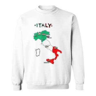 Italy Flag Italy Lovers Italy For Girl Italy Men Sweatshirt - Monsterry